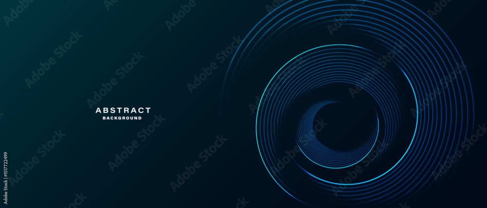 Fototapete Minimal abstract background with concentric circular lines