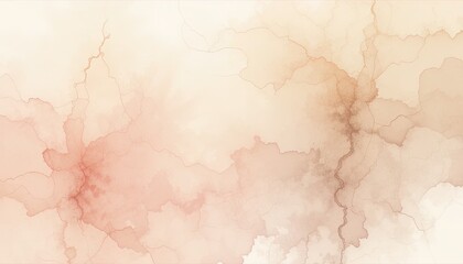 Obraz premium Delicate watercolor wash in muted rose and beige tones.