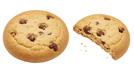 Isolated Chocolate Chip Cookies