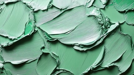 Obraz premium Textured jade surface with a painterly finish and rough brush strokes, providing an artistic vibe