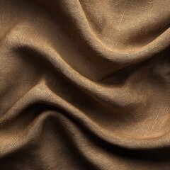 Close-up of draped, warm brown fabric