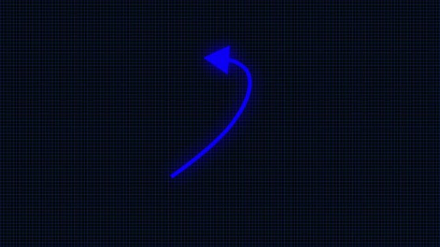 arrow rising and down transparent channel with grid background.