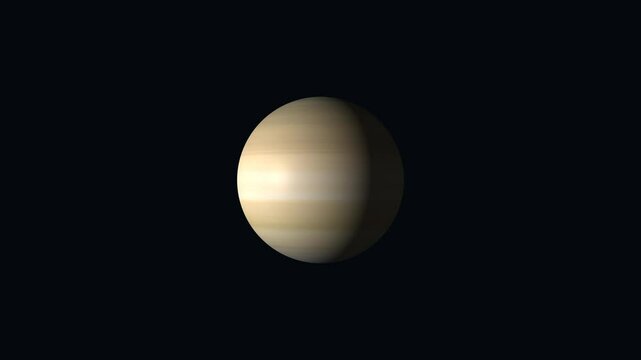 saturn globe loop animation on transparent