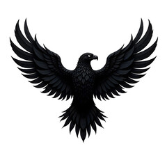 Obraz premium Powerful black eagle graphic logo for branding designs high resolution image