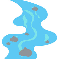 Flat River Illustration