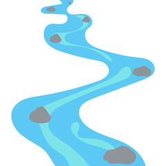 Flat River Illustration