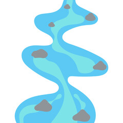 Flat River Illustration