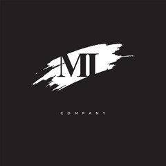 ML Brush Monogram Logo – Creative Minimalist Letter mark for Luxury Branding & Elegant Identity Design