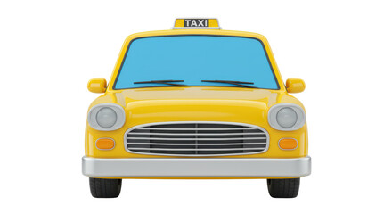 Isolated Yellow Taxi Cab