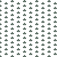 Dark Green Holly Leaf Pattern – Minimalist Vertical Christmas Design