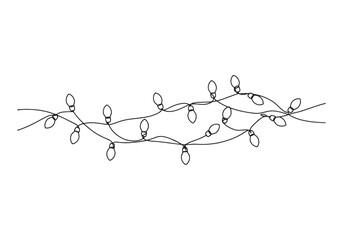 Elegant oneline illustration of modern abstract continuous strin