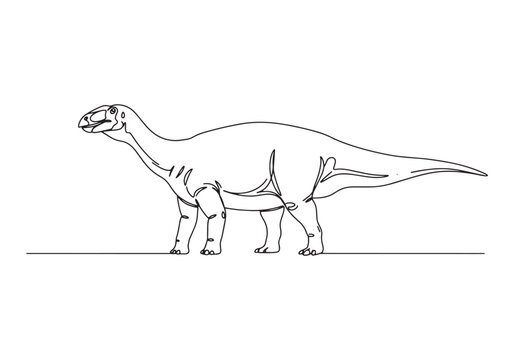 Elegant lystrosaurus illustration crafted with continuous line a