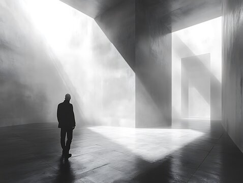 Solitude amidst stark architecture: A contemplative journey of a lonely man