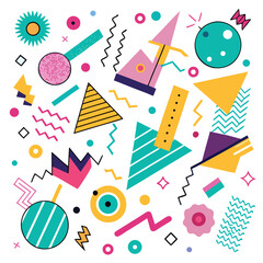 Colorful Retro Geometric Pattern