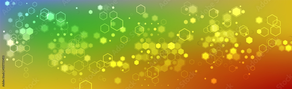 Poster abstract background with hexagonal cells or honeycomb shape elements set. modern innovation communic