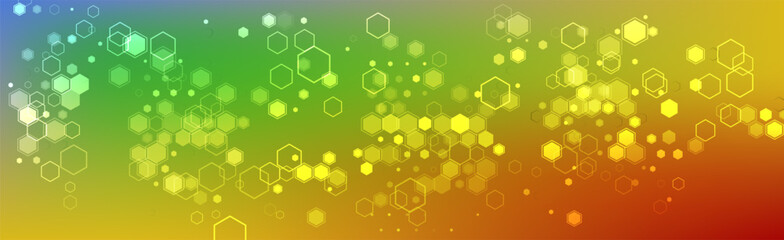 Abstract background with hexagonal cells or honeycomb shape elements set. Modern innovation communication technology business background