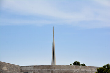 Armenian genocide memorial complex in Yerevan, Armenia. The Armenian Genocide Memorial and Museum, Tsitsernakaberd. Beautiful architecture