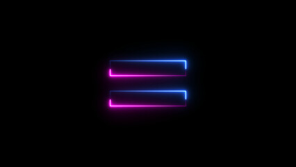 Neon Play button icon background illustration. Music play button icon concept background.
