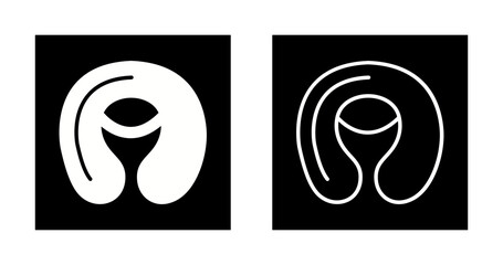 Inflatable pillow Vector Icon