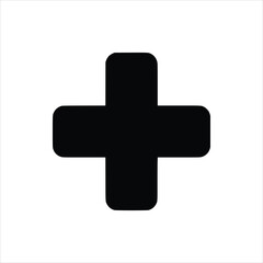 Plus Icon - Add Monochrome UI Vector Element