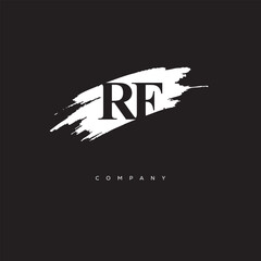 RE Brush Monogram Logo – Creative Minimalist Letter mark for Luxury Branding & Elegant Identity Design