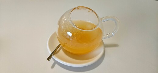 a hot tea cup   