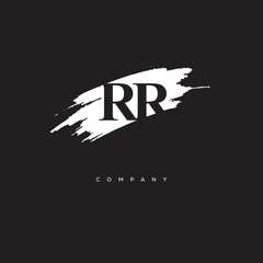 RR Brush Monogram Logo – Creative Minimalist Letter mark for Luxury Branding & Elegant Identity Design