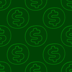 Dollar Doodle seamless pattern background. US dollar pattern background. Seamless pattern of the symbols of dollar currency background. Dollar sign pattern background. 