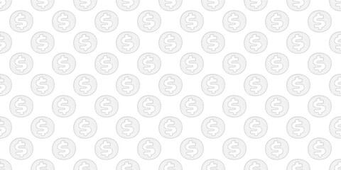 Dollar Doodle seamless pattern background. US dollar pattern background. Seamless pattern of the symbols of dollar currency background. Dollar sign pattern background. 
