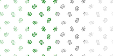 Dollar Doodle seamless pattern background. US dollar pattern background. Seamless pattern of the symbols of dollar currency background. Dollar sign pattern background. 