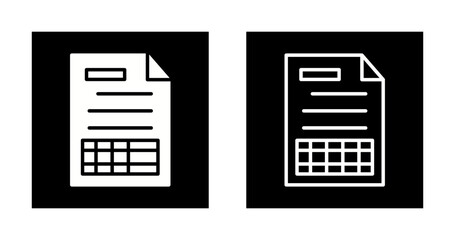Spreadsheet Vector Icon