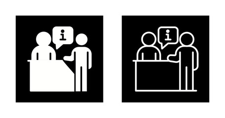Fototapeta premium Customer Service Counter Vector Icon