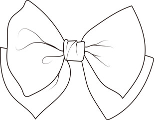 Beautiful ribbon bow knot vector illustration
