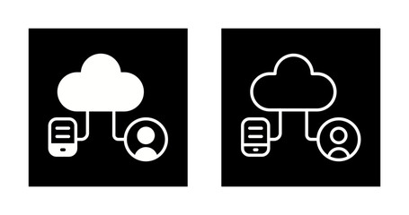 Hybrid Cloud Vector Icon