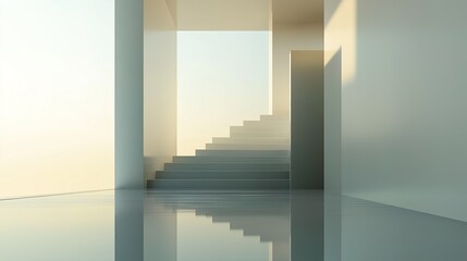 Fototapeta premium Abstract architectural lines and geometric shapes in a modern monochrome design, showcasing minimalist elegance and precision.