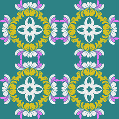 Seamless floral vector design with decorative flower ornaments for wallpaper