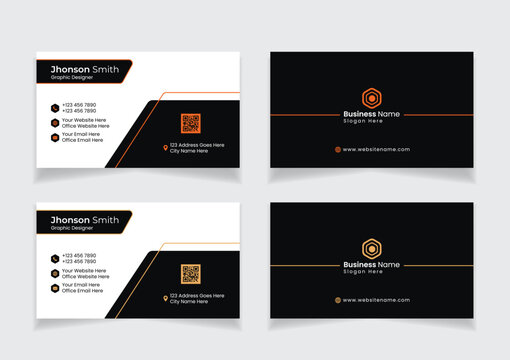 Modern business card design, Clean professional business card template