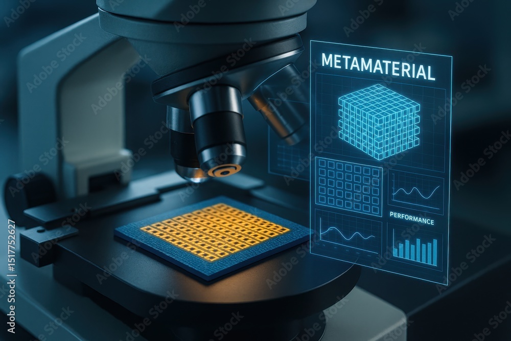 Poster exploration of metamaterials under advanced microscopy techniques in a research lab environment