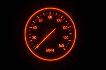 Speedometer reading "speed"