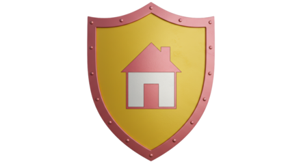 Isolated Shield with house icon