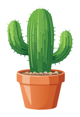 Green Cactus Plant in Brown Pot Decor