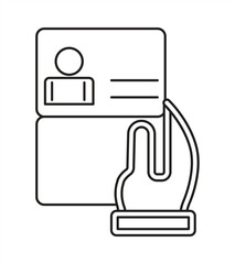 Obraz premium Passport icon, for travel documentation, isolated on white background, vector illustration.