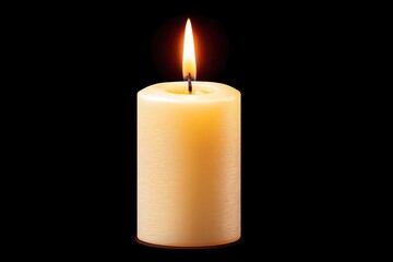 Candle-shaped Medical Icon Glowing Softly Against a Dark Background for a Calming Effect in Healthcare Settings