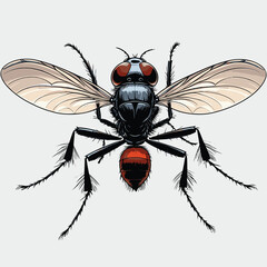 comic style fly vector for graphic design