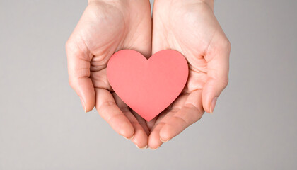 Stylized Heart Caring Hands Image