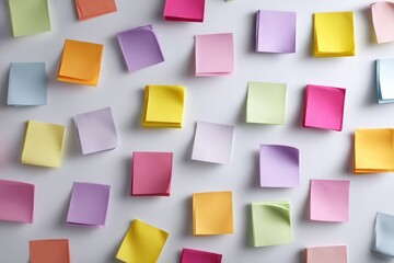 Fototapeta premium Colorful Sticky Notes on White Background