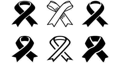 awareness ribbons set