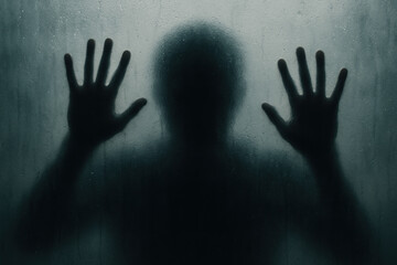 Person with hands up in the air.