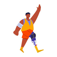 Obraz premium A flat style illustration showing accessible sport for everyone