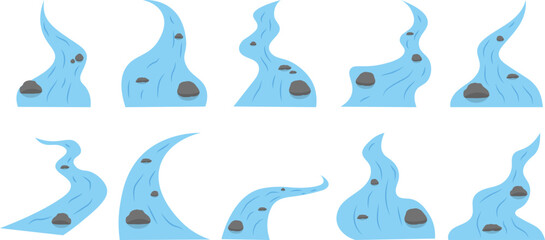 Flat River Illustration